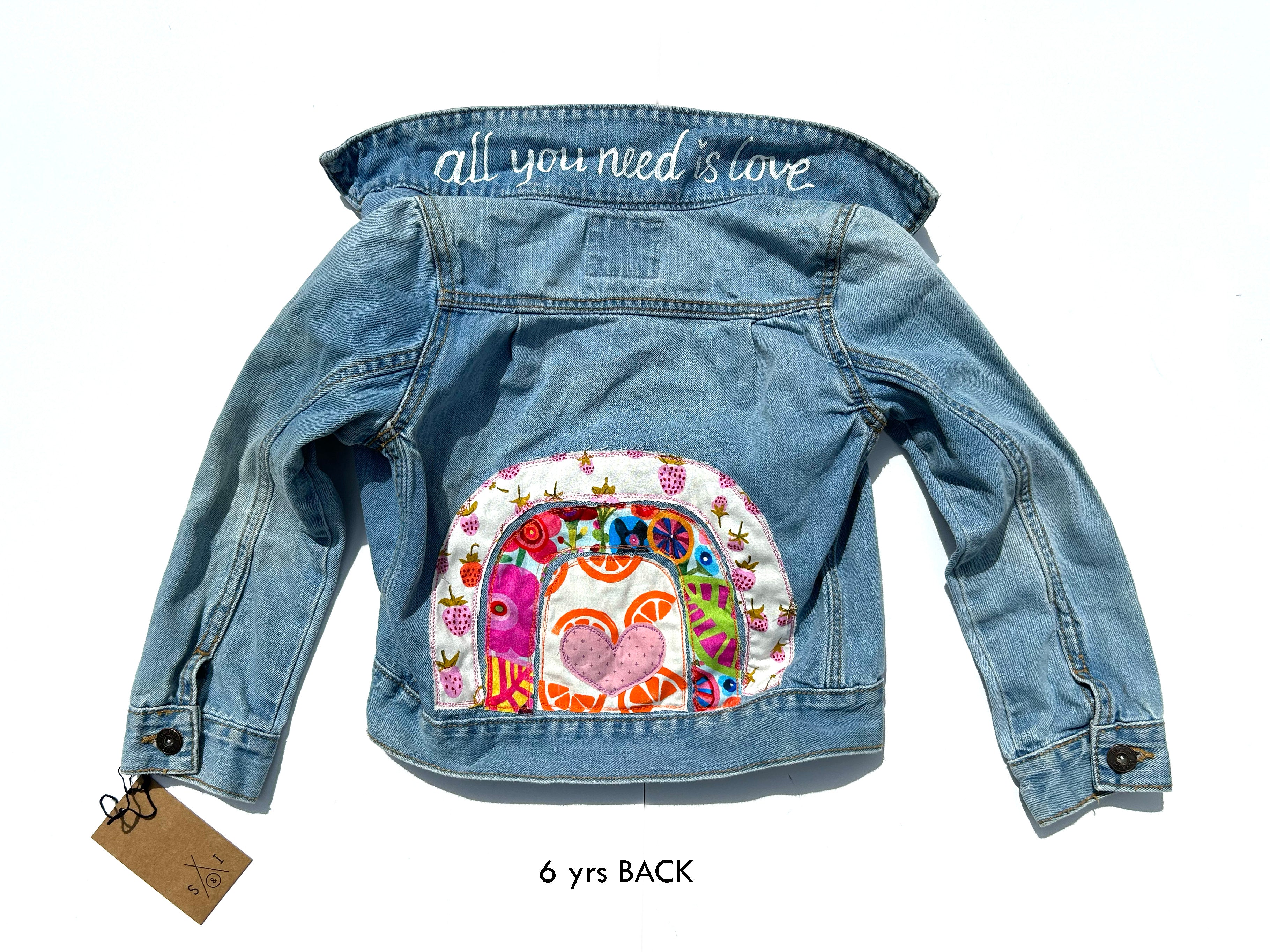 Amazon.com: ROSLILY Personalized Kids Denim Patch Jacket with Names Gifts  for Girls Boys Toddles (6-7T(130cm), Dark Blue) : Handmade Products