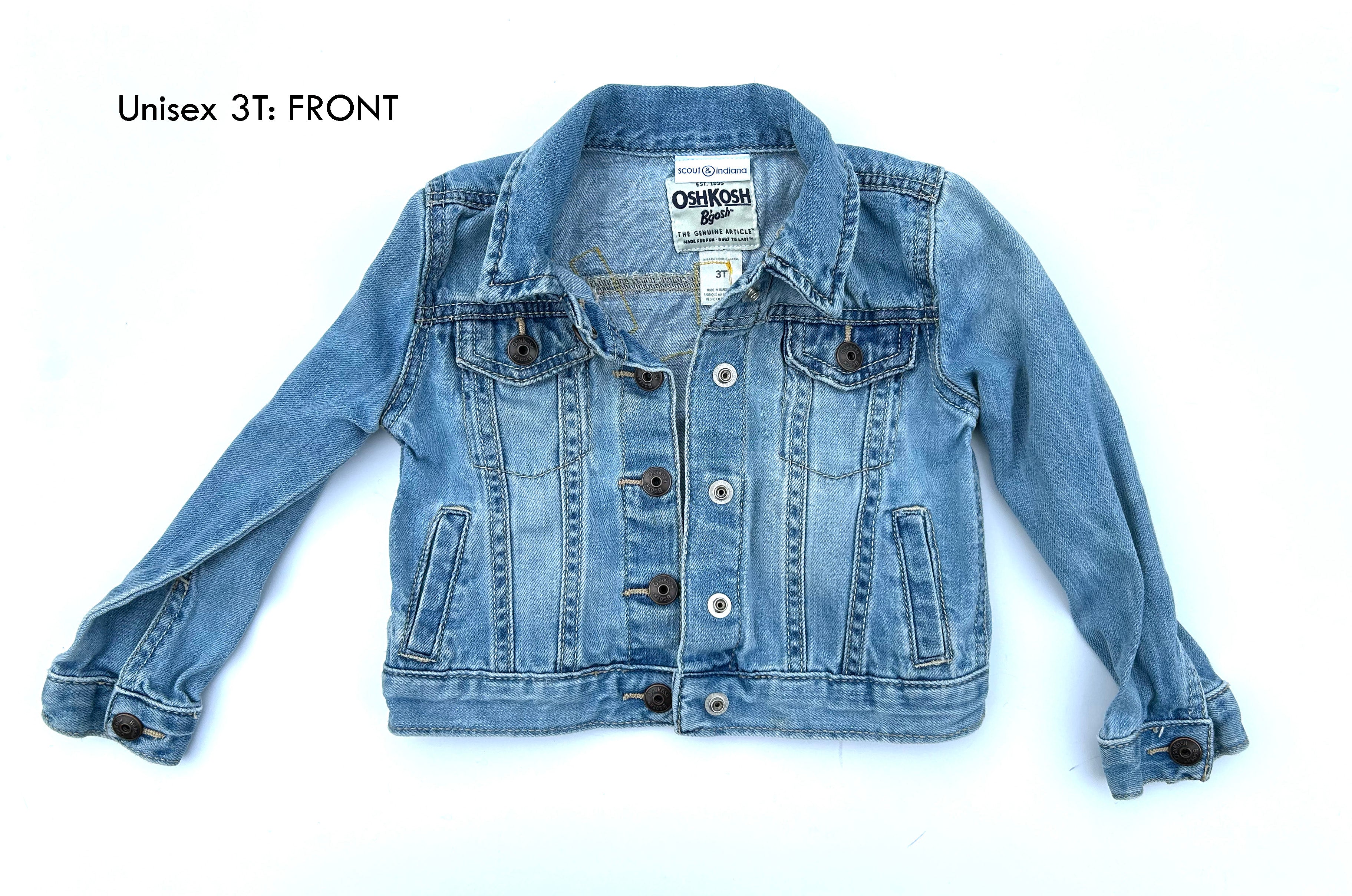 kids machine embroidered jean jackets sunshine Scout Indiana DE