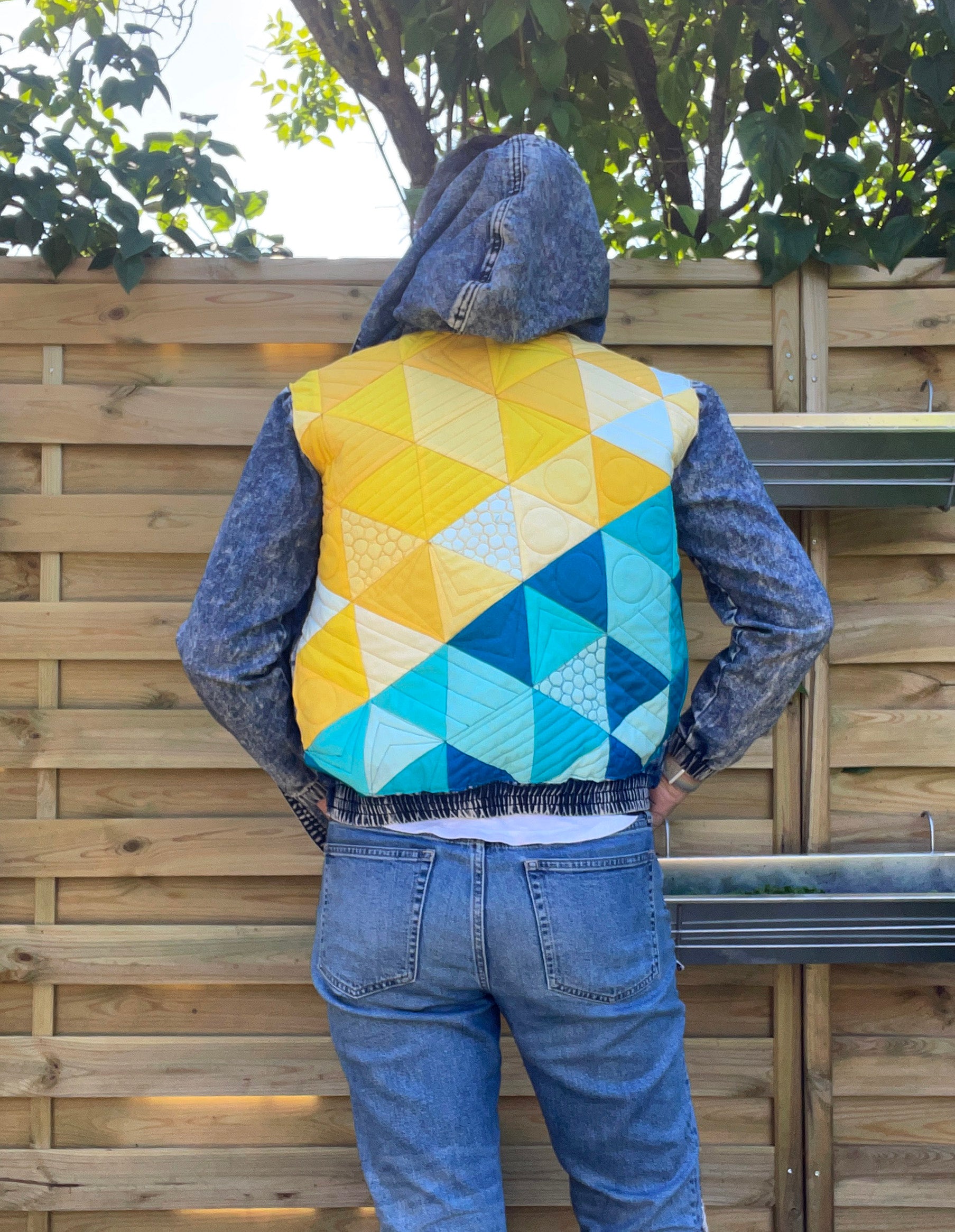 QUILTED PATCHWORK HOODIE